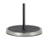 Worcester Swing Arm Floor Lamp 2 Light E14 Satin Nickel/Satin Black/Amber Twisted Cylinder Glass-7
