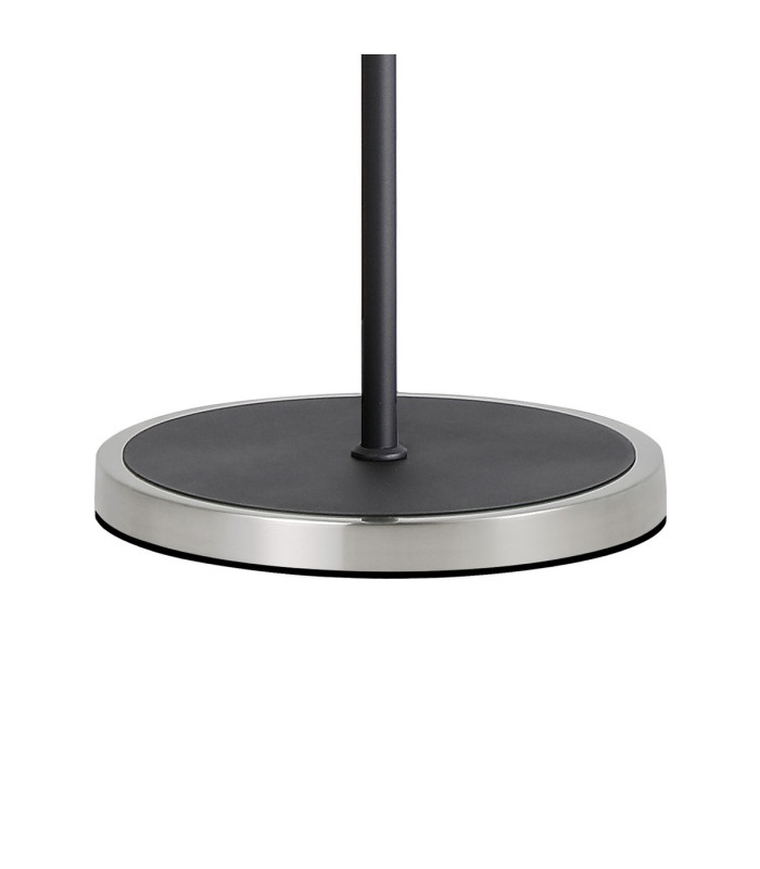 Worcester Swing Arm Floor Lamp 2 Light E14 Satin Nickel/Satin Black/Amber Twisted Cylinder Glass-7