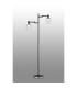 Worcester Swing Arm Floor Lamp 2 Light E14 Satin Nickel/Satin Black/Clear Twisted Cylinder Glass-3