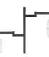 Worcester Swing Arm Floor Lamp 2 Light E14 Satin Nickel/Satin Black/Clear Twisted Cylinder Glass-5