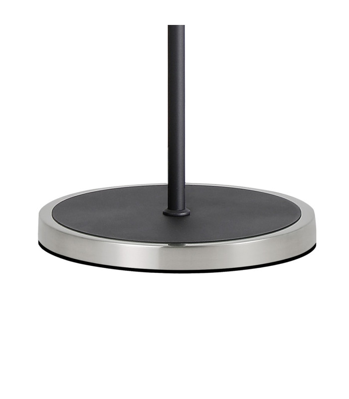 Worcester Swing Arm Floor Lamp 2 Light E14 Satin Nickel/Satin Black/Smoke Twisted Cylinder Glass-7