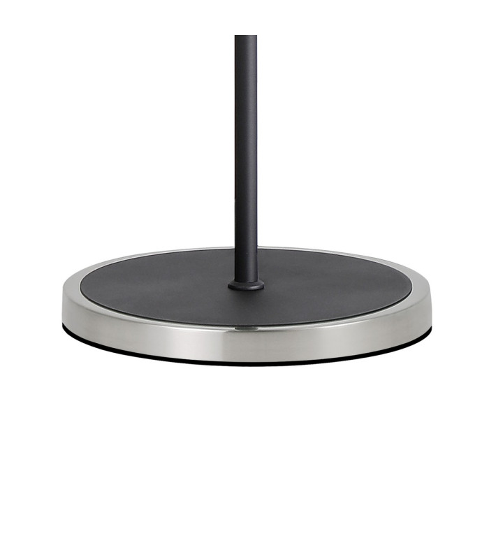 Worcester Swing Arm Floor Lamp 2 Light E14 Satin Nickel/Satin Black/Amber Uniform Dimple Cylinder Glass-7