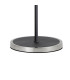 Worcester Swing Arm Floor Lamp 2 Light E14 Satin Nickel/Satin Black/Clear Uniform Dimple Cylinder Glass-7