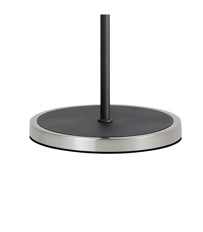 Worcester Swing Arm Floor Lamp 2 Light E14 Satin Nickel/Satin Black/Clear Uniform Dimple Cylinder Glass-7