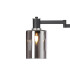 Worcester Swing Arm Floor Lamp 2 Light E14 Satin Nickel/Satin Black/Smoke Uniform Dimple Cylinder Glass-6