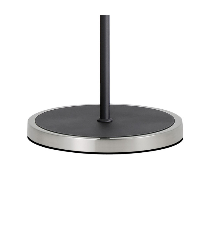 Worcester Swing Arm Floor Lamp 2 Light E14 Satin Nickel/Satin Black/Smoke Uniform Dimple Cylinder Glass-7