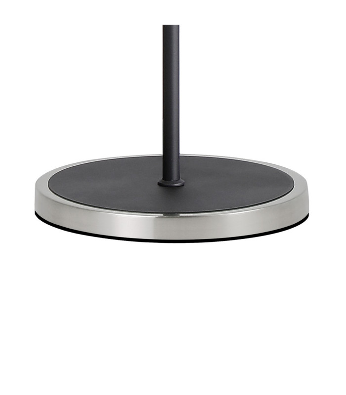 Worcester Swing Arm Floor Lamp 2 Light E14 Satin Nickel/Satin Black/Amber Fade Wine Glass Glass-7