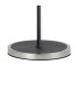 Worcester Swing Arm Floor Lamp 2 Light E14 Satin Nickel/Satin Black/Smoke Fade Wine Glass Glass-7