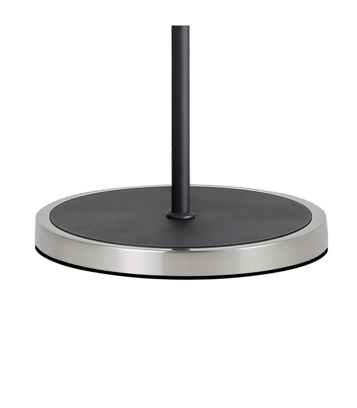Worcester Swing Arm Floor Lamp 2 Light E14 Satin Nickel/Satin Black/Smoke Fade Wine Glass Glass-7