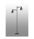 Worcester Swing Arm Floor Lamp 2 Light E14 Satin Nickel/Satin Black/Smoke Fade Wine Glass Glass-9