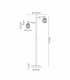 Worcester Swing Arm Floor Lamp 1 Light E14 Satin Nickel/Satin Black/Smoke Plated Round Segment Glass-2