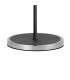 Worcester Swing Arm Floor Lamp 1 Light E14 Satin Nickel/Satin Black/Smoke Plated Round Segment Glass-7