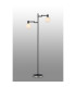 Worcester Swing Arm Floor Lamp 1 Light E14 Satin Nickel/Satin Black/White Round Speckled Glass-3