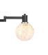 Worcester Swing Arm Floor Lamp 1 Light E14 Satin Nickel/Satin Black/White Round Speckled Glass-7