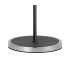 Worcester Swing Arm Floor Lamp 1 Light E14 Satin Nickel/Satin Black/White Round Speckled Glass-8