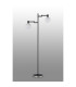 Worcester Swing Arm Floor Lamp 1 Light E14 Satin Nickel/Satin Black/White Round Speckled Glass-10