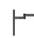 Worcester Swing Arm Table Lamp 1 Light E14 Brass/Satin Black/Clear Striped Cylinder Glass-6