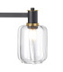 Worcester Swing Arm Table Lamp 1 Light E14 Brass/Satin Black/Clear Striped Cylinder Glass-8