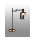 Worcester Swing Arm Table Lamp 1 Light E14 Brass/Satin Black/Smoke Striped Cylinder Glass-3