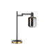 Worcester Swing Arm Table Lamp 1 Light E14 Brass/Satin Black/Smoke Twisted Cylinder Glass-5