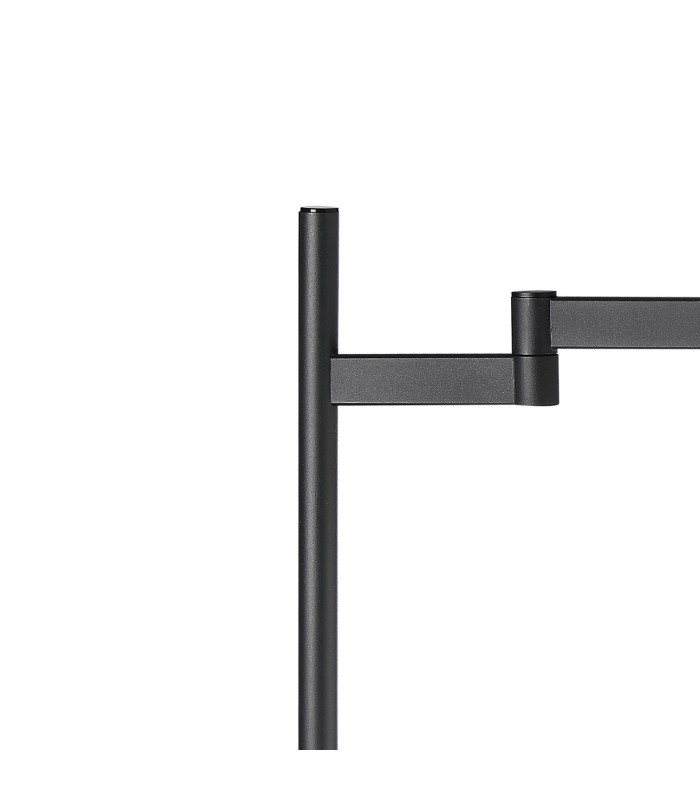 Worcester Swing Arm Table Lamp 1 Light E14 Brass/Satin Black/Amber Uniform Dimple Cylinder Glass-7