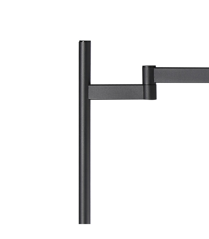 Worcester Swing Arm Table Lamp 1 Light E14 Brass/Satin Black/Clear Uniform Dimple Cylinder Glass-6