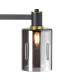 Worcester Swing Arm Table Lamp 1 Light E14 Brass/Satin Black/Smoke Uniform Dimple Cylinder Glass-8
