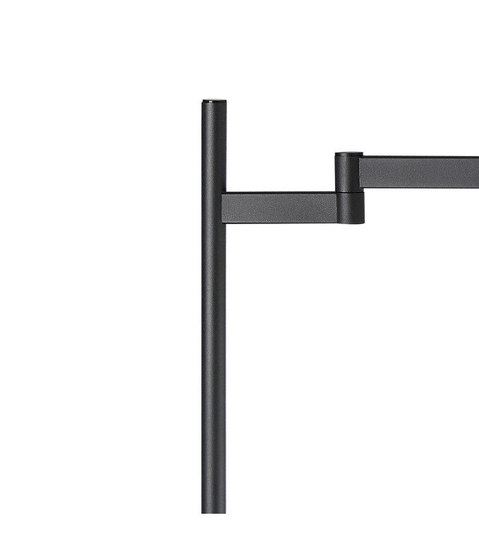 Worcester Swing Arm Table Lamp 1 Light E14 Brass/Satin Black/Amber Fade Wine Glass Glass-6