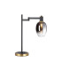 Worcester Swing Arm Table Lamp 1 Light E14 Brass/Satin Black/Smoke Fade Wine Glass Glass-1