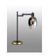 Worcester Swing Arm Table Lamp 1 Light E14 Brass/Satin Black/Smoke Fade Wine Glass Glass-3