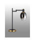 Worcester Swing Arm Table Lamp 1 Light E14 Brass/Satin Black/Smoke Fade Wine Glass Glass-9