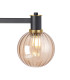 Worcester Swing Arm Table Lamp 1 Light E14 Brass/Satin Black/Amber Plated Round Segment Glass-6