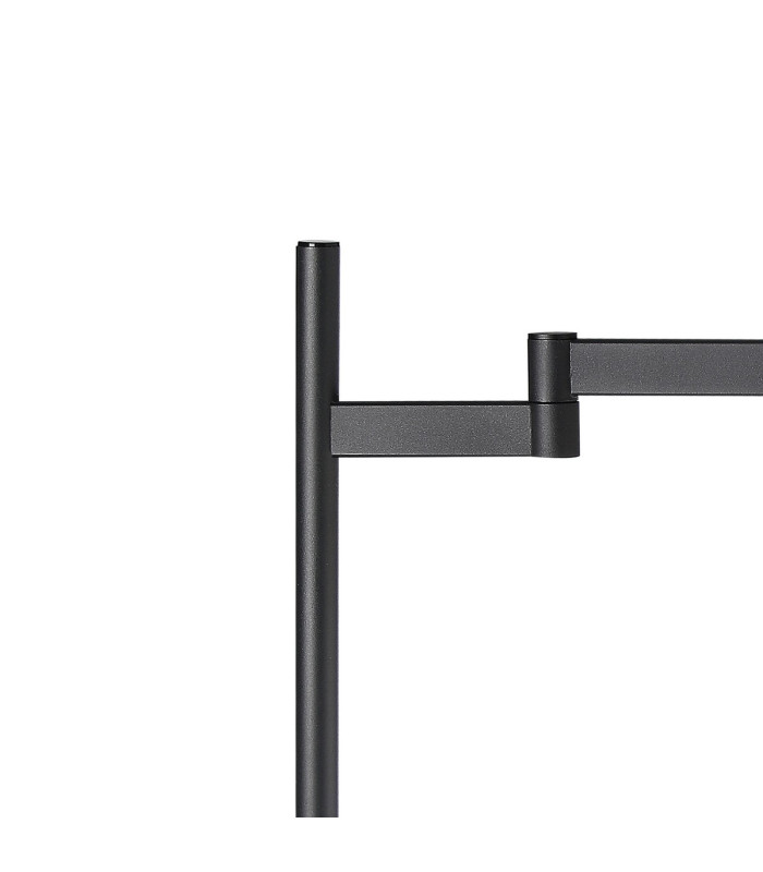 Worcester Swing Arm Table Lamp 1 Light E14 Brass/Satin Black/Amber Plated Round Segment Glass-7