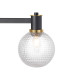 Worcester Swing Arm Table Lamp 1 Light E14 Brass/Satin Black/Clear Round Textured Diamond Pattern Glass-5