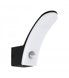 LED Outdoor Wall Light with PIR Motion Sensor Black IP44 - 1