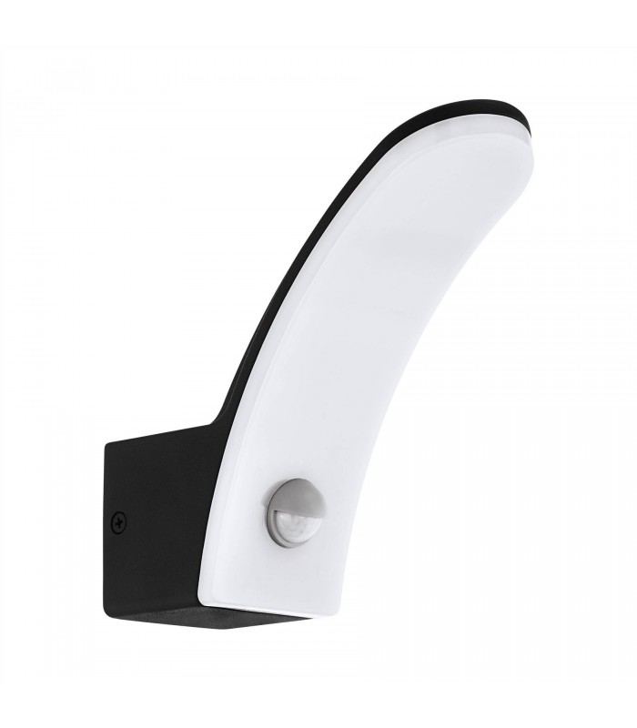 LED Outdoor Wall Light with PIR Motion Sensor Black IP44 - 1