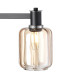 Worcester Swing Arm Table Lamp 1 Light E14 Satin Nickel/Satin Black/Amber Striped Cylinder Glass-7