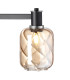 Worcester Swing Arm Table Lamp 1 Light E14 Satin Nickel/Satin Black/Amber Twisted Cylinder Glass-7