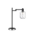 Worcester Swing Arm Table Lamp 1 Light E14 Satin Nickel/Satin Black/Clear Twisted Cylinder Glass-4