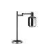 Worcester Swing Arm Table Lamp 1 Light E14 Satin Nickel/Satin Black/Smoke Twisted Cylinder Glass-4