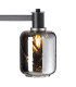 Worcester Swing Arm Table Lamp 1 Light E14 Satin Nickel/Satin Black/Smoke Twisted Cylinder Glass-7