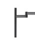 Worcester Swing Arm Table Lamp 1 Light E14 Satin Nickel/Satin Black/Amber Uniform Dimple Cylinder Glass-5