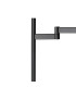 Worcester Swing Arm Table Lamp 1 Light E14 Satin Nickel/Satin Black/Clear Uniform Dimple Cylinder Glass-6