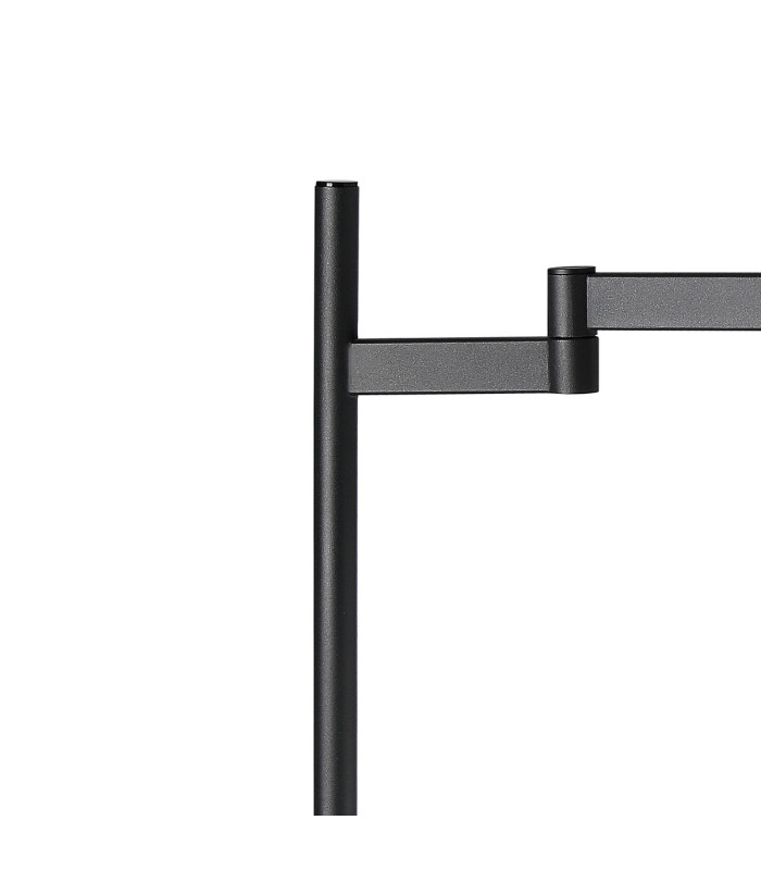 Worcester Swing Arm Table Lamp 1 Light E14 Satin Nickel/Satin Black/Clear Uniform Dimple Cylinder Glass-6