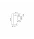 Worcester Swing Arm Table Lamp 1 Light E14 Satin Nickel/Satin Black/Amber Fade Wine Glass Glass-2