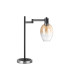 Worcester Swing Arm Table Lamp 1 Light E14 Satin Nickel/Satin Black/Amber Fade Wine Glass Glass-4
