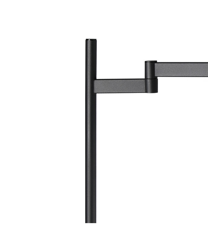 Worcester Swing Arm Table Lamp 1 Light E14 Satin Nickel/Satin Black/Amber Fade Wine Glass Glass-5