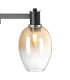 Worcester Swing Arm Table Lamp 1 Light E14 Satin Nickel/Satin Black/Amber Fade Wine Glass Glass-7