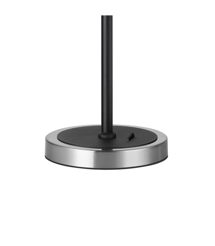 Worcester Swing Arm Table Lamp 1 Light E14 Satin Nickel/Satin Black/Smoke Fade Wine Glass Glass-6
