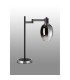 Worcester Swing Arm Table Lamp 1 Light E14 Satin Nickel/Satin Black/Smoke Fade Wine Glass Glass-9
